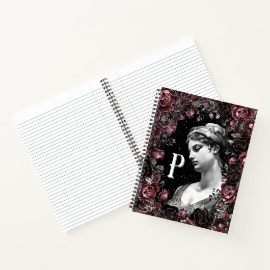 CHIQUE BLOEMEN  BAROK MONOGRAM GEPERSONALISEERD NOTITIEBOEK (Binnen)