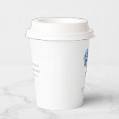 Chique Bloemen Blauw Hydrangea Evenement Bruiloft Papieren Bekers (Rechts)