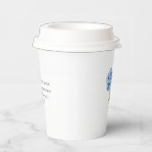 Chique Bloemen Blauw Hydrangea Evenement Bruiloft Papieren Bekers (Rechts)