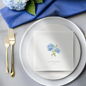Chique Bloemen Blauw Hydrangea Evenement Bruiloft Servet