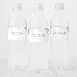 Chique Bloemen Blauw Hydrangea Evenement Bruiloft Waterfles Etiket