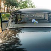 Chique Bloemen Blauwe Hydrangea Transparante Huwel Raamsticker