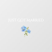 Chique Bloemen Blauwe Hydrangea Transparante Huwel Raamsticker (Vel)