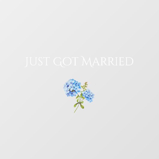 Chique Bloemen Blauwe Hydrangea Transparante Huwel Raamsticker (Vel)