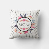 Chique Bloemen Botanische Ooievaar Baby Geboorte S Kussen (Achterkant)