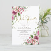 Chique bloemen bruidsshower kaart (Staand voorkant)