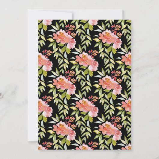 Chique Bloemen Brunch en Bubbly Vrijgezellenfeest Kaart (Achterkant)