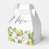 Chique Bloemen en Citroen Groen Bruiloft Favor Box Bedankdoosjes (Achterkant)