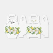 Chique Bloemen en Citroen Groen Bruiloft Favor Box Bedankdoosjes (Uitgevouwen)