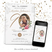 Chique Bloemen Foto Verrassing 90e Verjaardagsfees Kaart