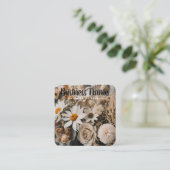 Chique bloemen | neutraal | Boho | Visitekaartje (Staand voorkant)