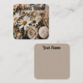 Chique bloemen | neutraal | Boho | Visitekaartje (Voorkant / Achterkant)