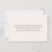 Chique bloemen oceaan bedankkaart (Achterkant)