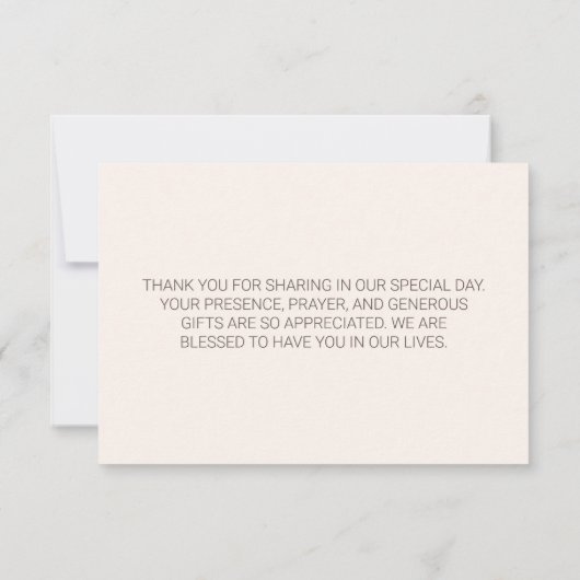 Chique bloemen oceaan bedankkaart (Achterkant)