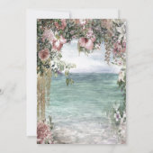 Chique Bloemen Oceaan Bewaar De Datum Save The Date (Achterkant)