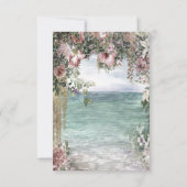 Chique Bloemen Oceaan Bewaar de Datum Save The Date (Achterkant)