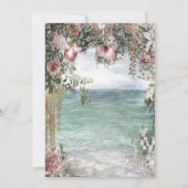 Chique Bloemen Oceaan De Datumkaart Save The Date (Achterkant)