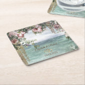 Chique bloemen oceaan kartonnen onderzetters (Schuin)