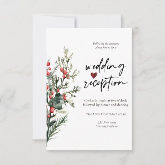 Chique bloemen oceaan ontvangst kaart (Voorkant)