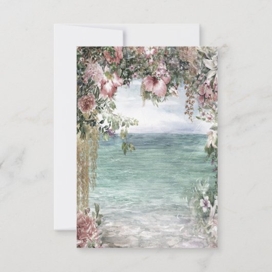 Chique Bloemen Ocean Save The Date (Achterkant)