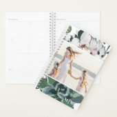 Chique Bloemen Twee Foto met Monogram Planner (Display)