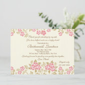 Chique Bloemen Uitnodiging (Staand voorkant)