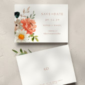 Chique Bloemen Waterverf Bruiloft Save the Date Kaart