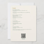 Chique Bloemen Waterverf Ivoor Alles-in-een Bruilo Kaart (Achterkant)