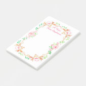 Chique bloemenaquarel post-it® notes (Schuin)