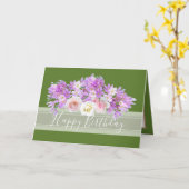 Chique bloemenboeket Roos & krokusbloemen Verjaard Kaart (Gele Bloem)