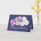 Chique bloemenboeket Roos & krokusbloemen Verjaard Kaart (Gele Bloem)