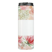 Chique bloemenbruid monogram bruids bruiloft thermosbeker (Achterkant)