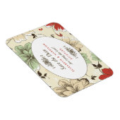  chique bloemenbruiloft bewaar de datum magneet (Rechterzijde)