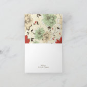  chique bloemenbruiloft dank u bedankkaart (Binnen)