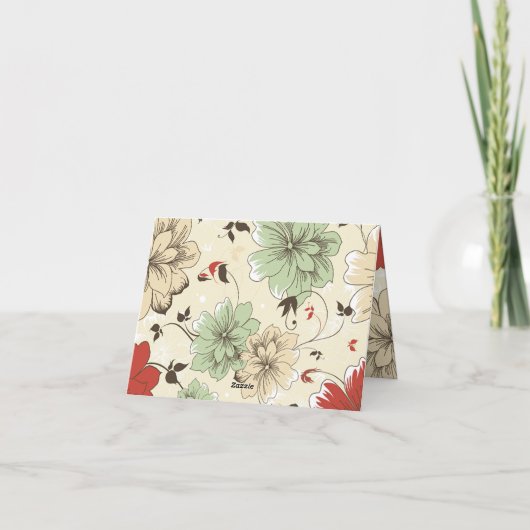  chique bloemenbruiloft dank u bedankkaart (Achterkant)