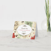  chique bloemenbruiloft dank u bedankkaart (Voorkant)