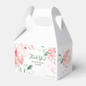 Chique bloemenbruiloft - Elegant gepersonaliseerde Bedankdoosjes (Achterkant)