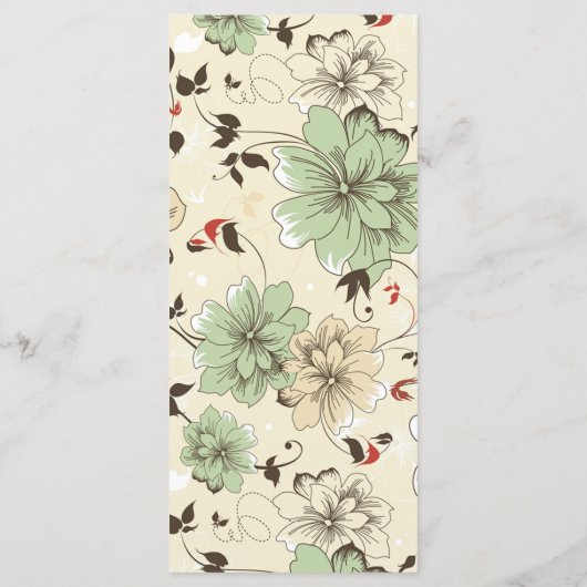  chique bloemenbruiloft menu (Achterkant)