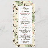  chique bloemenbruiloft menu (Voorkant / Achterkant)