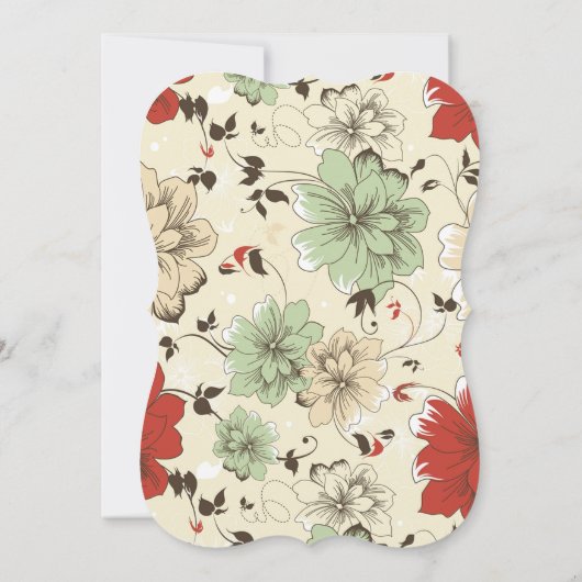  chique bloemenbruiloft Vrijgezellenfeest Kaart (Achterkant)