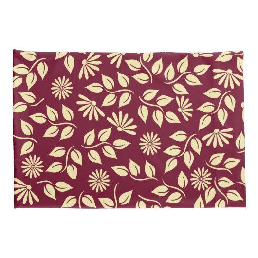 Chique bloemenpatroon Natuur Pastel Geel Patroon B Kussensloop (Achterkant-Rechts)