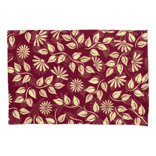 Chique bloemenpatroon Natuur Pastel Geel Patroon B Kussensloop (Voorkant-Links)