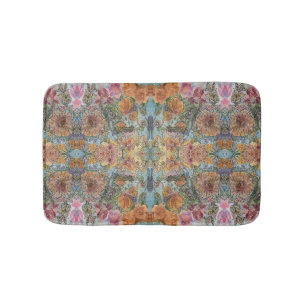 chique bloementuin Waterverf schilderij Badmat