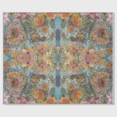  chique bloementuin Waterverf schilderij Cadeaupapier (Vlak)