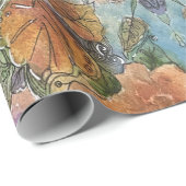  chique bloementuin Waterverf schilderij Cadeaupapier (Rol Hoek)