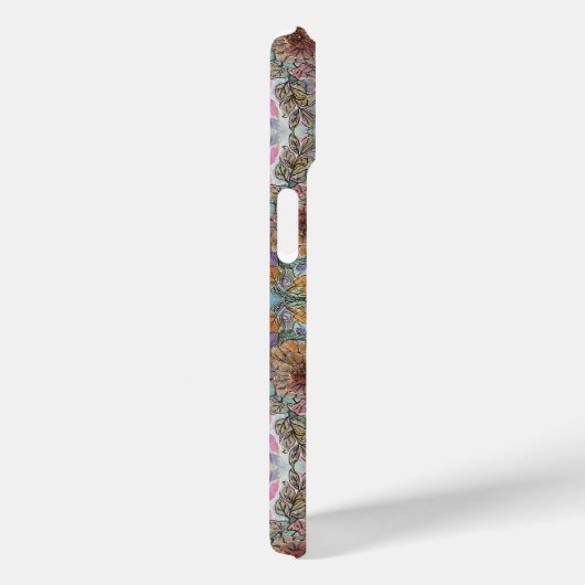  chique bloementuin Waterverf schilderij Case-Mate iPhone Case (Achterkant / Rechts)
