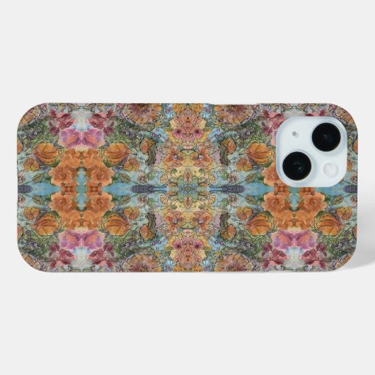  chique bloementuin Waterverf schilderij Case-Mate iPhone Case (Achterkant (horizontaal))