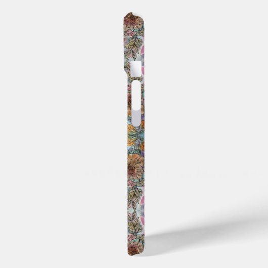  chique bloementuin Waterverf schilderij Case-Mate iPhone Case (Achterkant / Links)