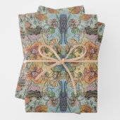  chique bloementuin Waterverf schilderij Inpakpapier Vel (In situ)