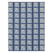 Chique bloemenvaas Blauwe chinoiserie toile monogr Tafelkleed (Voorkant)